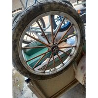 combo 2 bánh xe bò 55cm+trục 90cm