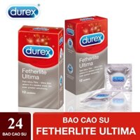 [COMBO 2] Bao Cao Su SIÊU MỎNG Durex Fetherlite - Size 52mm, Bcs Fetherlite Vũ Khí Hỗ Trợ Đắc Lực Cho Cuộc Yêu