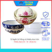 Combo 2 bát  3 bát tô sứ ngấn dày Size 15cm  18cm  20cm Anper cao cấp phong cách nhật hàn An Toàn Sang Trọng Phù Hợp Gia Đình Và Nhà Hàng tô sứ lớn tô ăn phở tô sứ lớn tô ăn cơm bát lớn bát phở bát sứ