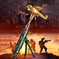 Combo 2 bật lửa súng cối + máy bay kim loại diêm xăng quân đội