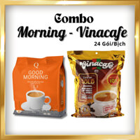 [COMBO 2 BỊCH] 1Cafe Morning Trần Quang & 1Vinacafe- (24 Gói/bịch) Cafe coffee