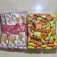 Combo 2 bịch ăn vặt : 1 bịch đùi gà thơm cay 30 gói, 1 bịch cá viên chiên 60 gói Snack Candy Cake banh keo