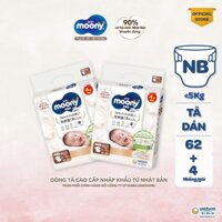 (Combo 2 bịch) Bỉm/tã dán/quần Moony Natural (Moony trắng) siêu cao cấp cho Bé.