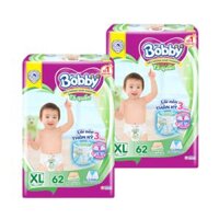 COMBO 2 Bịch Bobby Tã quần XL62 miếng (cho bé 12-17kg)