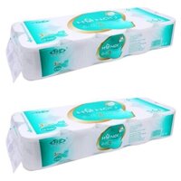 Combo 2 bịch Giấy Vệ Sinh Hà Nội Dây 10 Cuộn 1 bịch không lõi