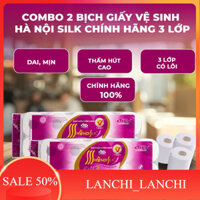 Combo 2 bịch giấy vệ sinh hà nội silk , hàng không , elene, vietnamairlines hàng đẹp