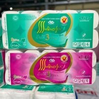 Combo 2 Bịch Giấy Vệ Sinh Hà Nội Silk 3 lớp mịn Siêu Dai cao cấp có lõi và không lõi