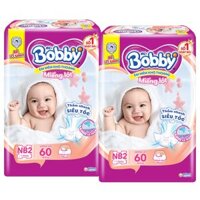 Combo 2 bịch Miếng lót Bobby Newborn 2, 60 miếng