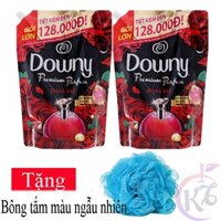 Combo 2 bịch Nước xả vải Downy Đam Mê hương nước hoa túi 2.2 lít Tặng 1 bông tắm màu ngẫu nhiên - nước xả quần áo 2,2L