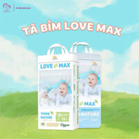 [COMBO 2 BỊCH] Tã Bỉm Dán Quần LOVE MAX Mềm Mỏng, Thấm Hút Tốt, Chống Hăm Hiệu Quả Cho Bé Full Size