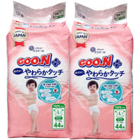 Combo 2 bịch tã Dán Goon Plus Size L 44 miếng cho trẻ 9-14kg