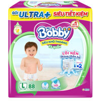 Combo 2 bịch Tã quần Bobby Ultra+ size L 88 miếng siêu tiết kiệm