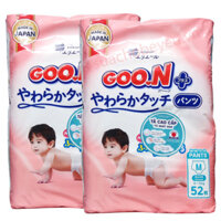 Combo 2 bịch Tã Quần Goon size M 52 miếng cho trẻ 6-12kg