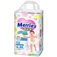 Combo 2 bịch Tã quần Merries nhập khẩu Size L 44 miếng