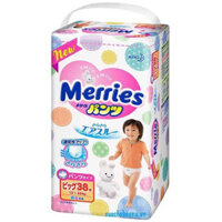 Combo 2 bịch Tã Quần Merries nhập khẩu size XL 38 miếng