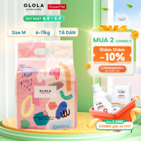 COMBO 2 Bịch Tã/Bỉm Dán OLOLA Skin Fit Size M 24 Miếng Nội Địa Hàn lõi SAP Siêu Thấm Hút