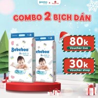Combo 2 Bịch Tã/Bỉm Dán BEBEBOO Nhật Bản, Siêu Mềm Mịn, Thấm Hút Và Chống Tràn Vượt Trội, Có Đủ Size