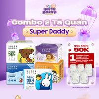 [Combo 2] Bỉm Tã Quần SUPER DADDY nội địa Hàn cao cấp - Khô thoáng mỏng nhẹ êm ái - Đủ Size cho Bé