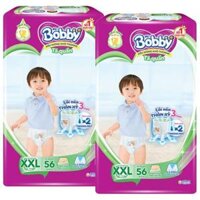 Combo 2 Bỉm/Tã Quần Bobby Siêu Mỏng Khô Thoáng XXL56 (Trên 16kg)