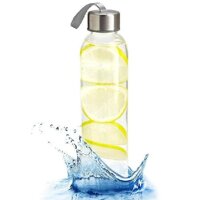 COMBO 2 Bình nước thủy tinh - Bình đựng nước có dây xách dung tích 500ml. - 1 bình dây xách