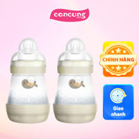 Combo 2 Bình sữa Mam Easy Start Anticolic 160ml - Trắng kem