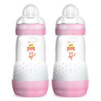 Combo 2 Bình sữa Mam Easy Start Anticolic (chống đầy hơi, 260ml, hồng)