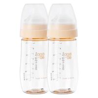 Combo 2 bình sữa PPSU Aga-ae 270ml (Vàng)