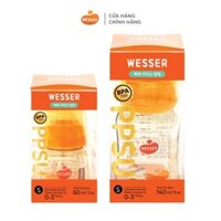 Combo 2 bình sữa Wesser PPSU ( 60ml + 140ml) - TẶNG NẮP ĐẬY BÌNH SỮA