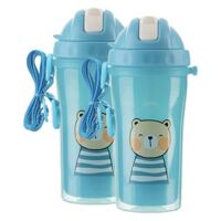 Combo 2 bình tập uống cách nhiệt Animo (340ml, xanh, dây đeo, RK3415)