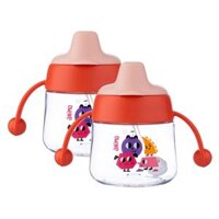 Combo 2 bình tập uống  núm mỏ vịt Animo 180ml  (đỏ)