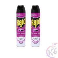 Combo 2 Bình xịt muỗi Raid chai 600ml Không Mùi - xịt côn trùng