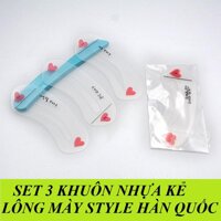 [COMBO 2] Bộ 3 Khuôn Kẻ Lông Mày Chân Mày Bằng Nhựa Style Hàn Quốc