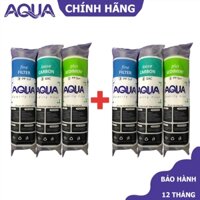 Combo 2 bộ ( 6 cái ) lõi lọc nước AQUA chính hãng - Bộ lõi lọc thô 1 2 3