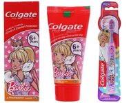 Combo 2 Bộ kem đánh răng + bàn chải Colgate Barbie 80g (tặng ly nước)