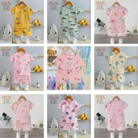 Combo 2 Bộ quần áo cộc tay xuất hàn Cotton co giãn 4 chiều (0 phải thun lạnh) cho bé hàng Quảng Châu cao cấp Uyên Kids