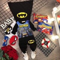 Combo 2 bộ siêu nhân cho bé trai kèm áo choàng và mặt nạ