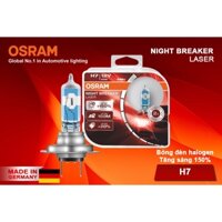 Combo 2 Bóng Đèn Halogen Tăng Sáng 150% OSRAM Night Breaker Laser H7 12V 55W - Nhập Khẩu Chính Hãng