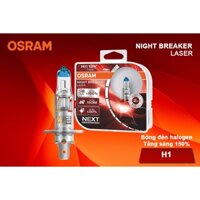 Combo 2 Bóng Đèn Halogen Tăng Sáng 150% OSRAM Night Breaker Laser H1 12V 55W - Nhập Khẩu Chính Hãng