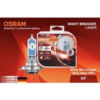 Combo 2 Bóng Đèn Halogen Tăng Sáng 150% OSRAM Night Breaker Laser H7 12V 55W - Nhập Khẩu Chính Hãng