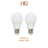 COMBO 2 Bóng đèn LED bulb tròn LEDGOES 12W - Ánh sáng vàng