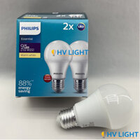 Combo 2 Bóng đèn LED Bulb Philips ESS 9W E27 A60