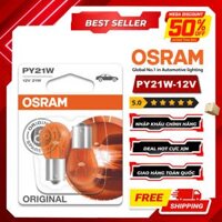 Combo 2 Bóng Đèn Sau 1 Tim OSRAM Original PY21W 7507-02B 12V 21W Chân Xéo