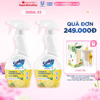 Combo 2 Bọt tuyết lau bếp Sunlight POWERFOAM - Đánh bay dầu mỡ 100%, siêu tiện trong 5 giây | 500ml