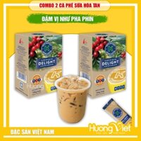 COMBO 2 Cà phê hòa tan K Coffee Delight 3 in1, cà phê sữa hòa tan hộp, cà phê sữa đá truyền thống Việt Nam