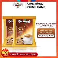 Combo 2 Cà Phê Vinacafé 3In1 Gold Original - Túi 24 Gói x 20g