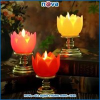 COMBO 2 CÁI ĐÈN HOA SEN ĐẶT BÀN THỜ SỬ DỤNG PIN, ĐÈN LED AN TOÀN