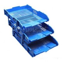 Combo 2 cái Khay hồ sơ 3 tầng nhựa trụ