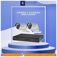 Combo 2 camera đầu ghi Hikvision 2.0mp ngoài trời