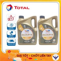 COMBO 2 can 5L dầu nhớt ô tô cao cấp tổng hợp Total Quarzt 9000