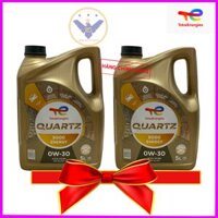 COMBO 2 can 5L dầu nhớt ô tô cao cấp tổng hợp Total Quarzt 9000 0W-30